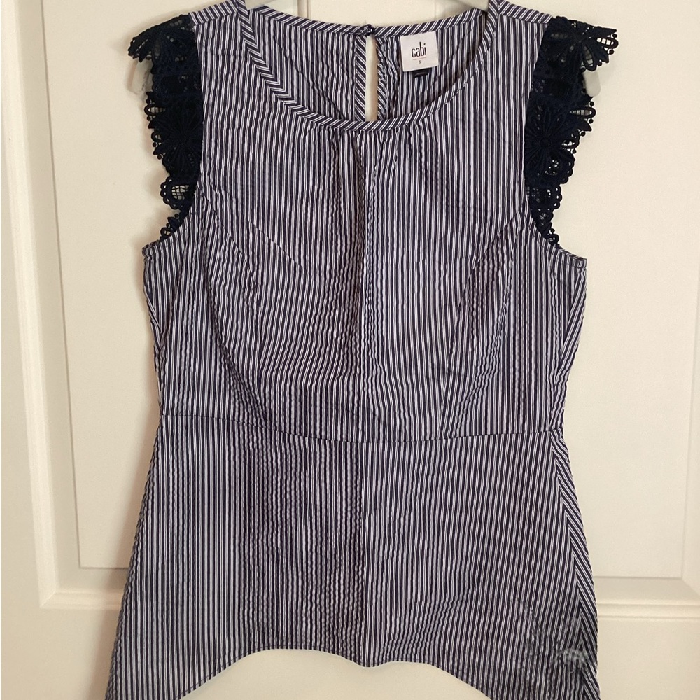 Cabi 5727 Lace Flutter Top